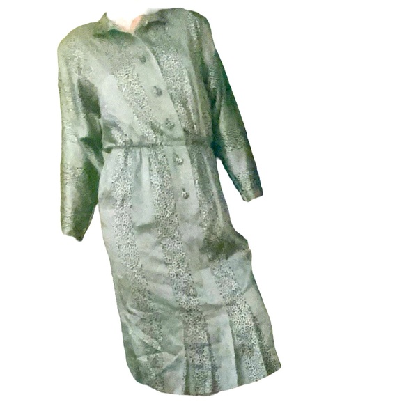 Jean Louis Scherrer Vintage Black & White 100% Silk Dress made in France sz 0-2 - Picture 9 of 9